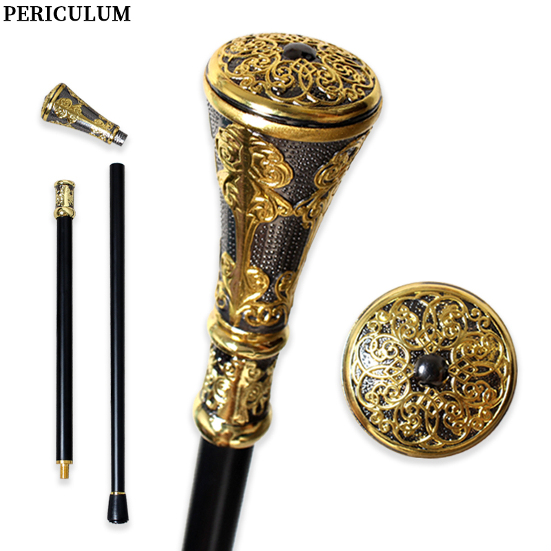 Women'S Accessories Louis Vuitton - Victorian Black Gold Floral Carved Walking