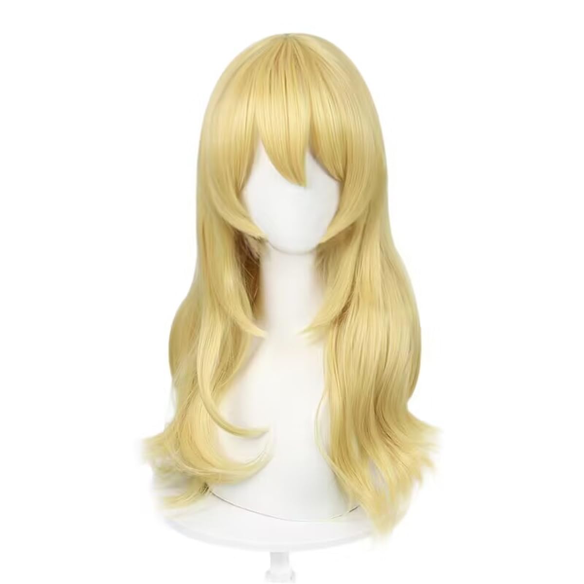 Women'S Yellow Accessories - 60cm Long Yellow Blonde Loose Wavy