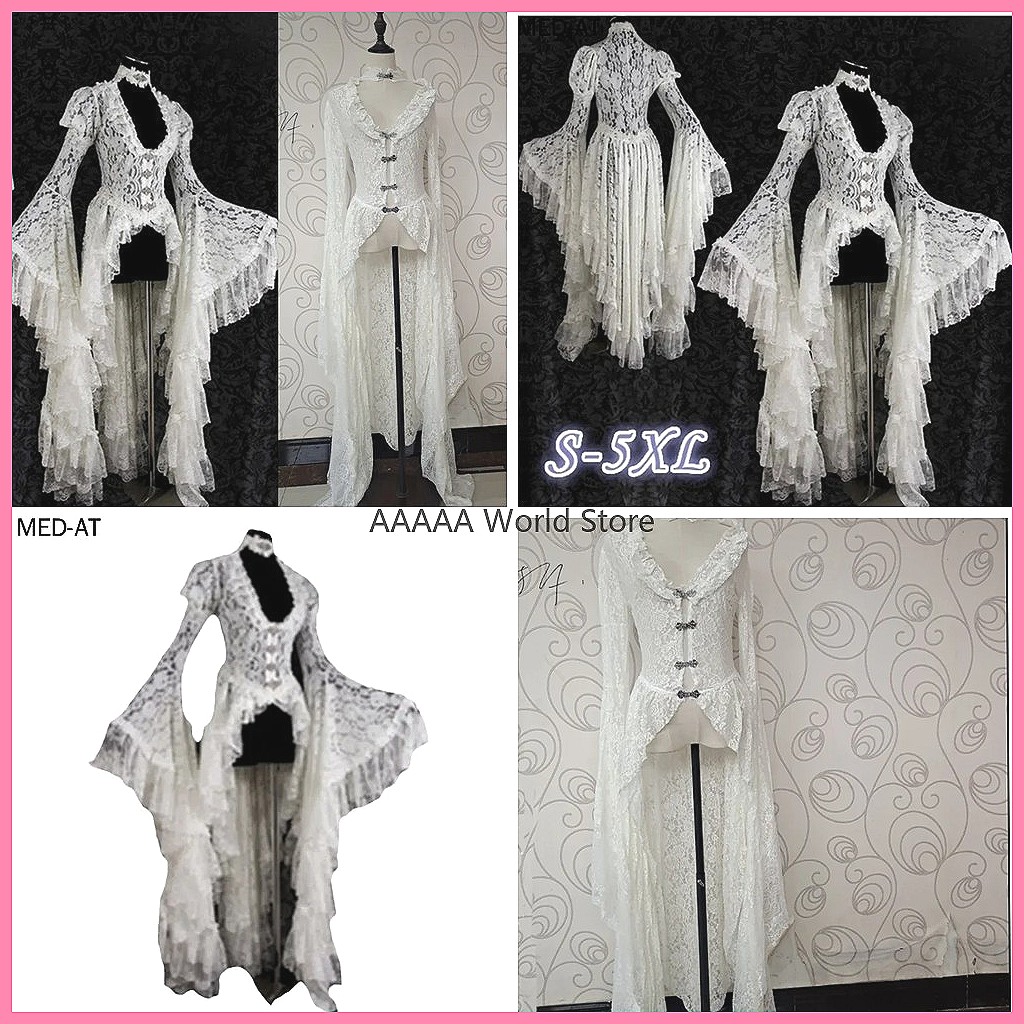 Women'S Accessories Louis Vuitton - Gothic White Lace Dress Victorian Ball