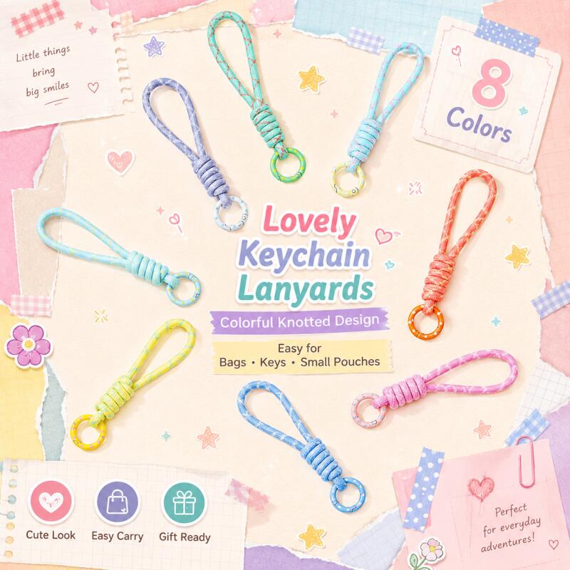 Women'S Key Accessories - 2~5pcs Colorful Braided Keychain Mobile Phone
