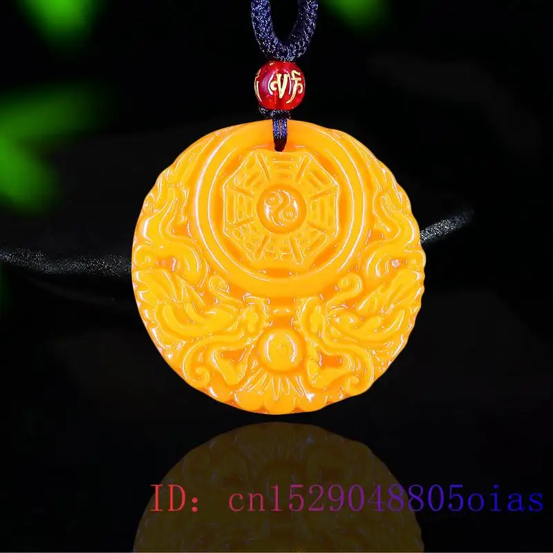 Women'S Yellow Accessories - Yellow Jade Dragon Pendant Gifts Men