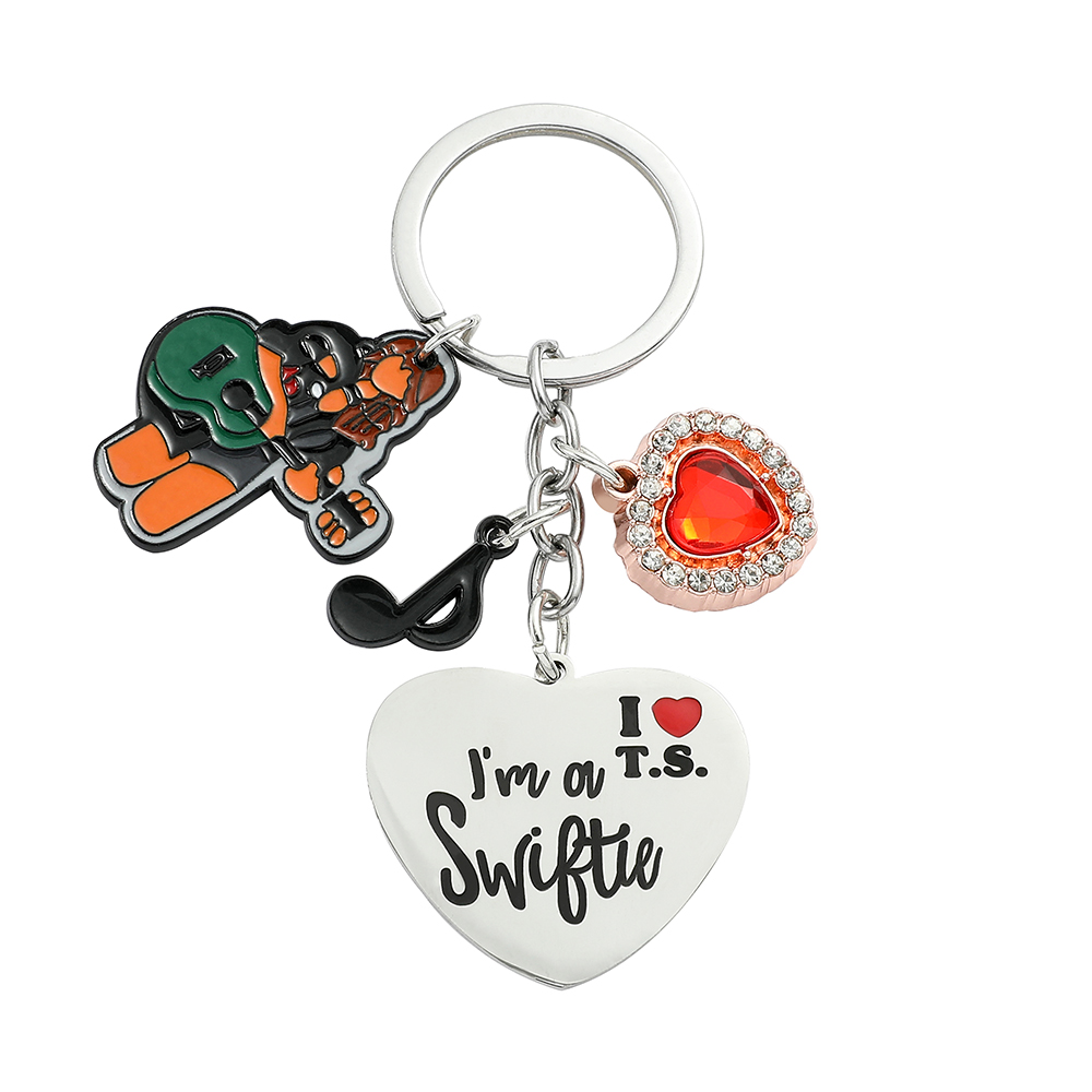 Women'S Key Accessories - Taylor Keychain Fans Collect Stainless Heart