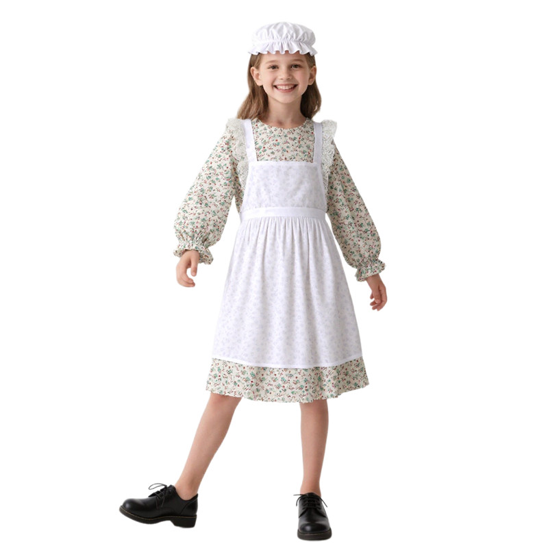 Women'S Accessories Louis Vuitton - Girls' Victorian-Style Mexican Floral Print Dress