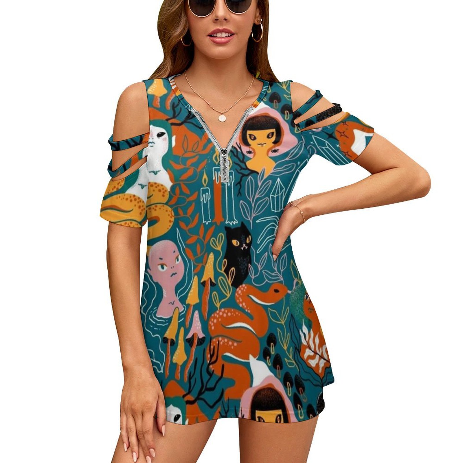 Women Accessories Vector - Coven. Witch Magic Sisters. New Fashion