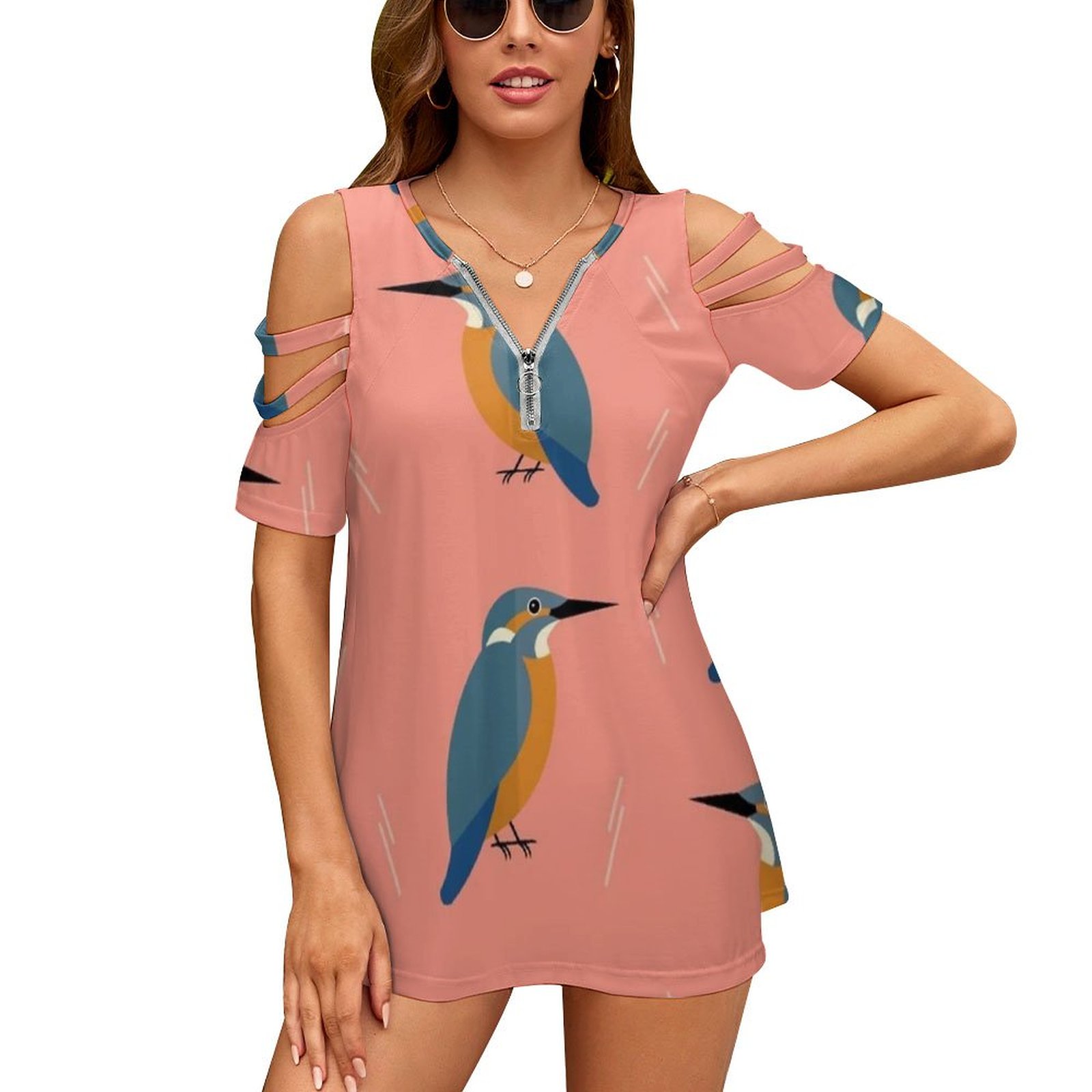 Women Accessories Vector - Kingfishers Everywhere New Fashion Zip Off