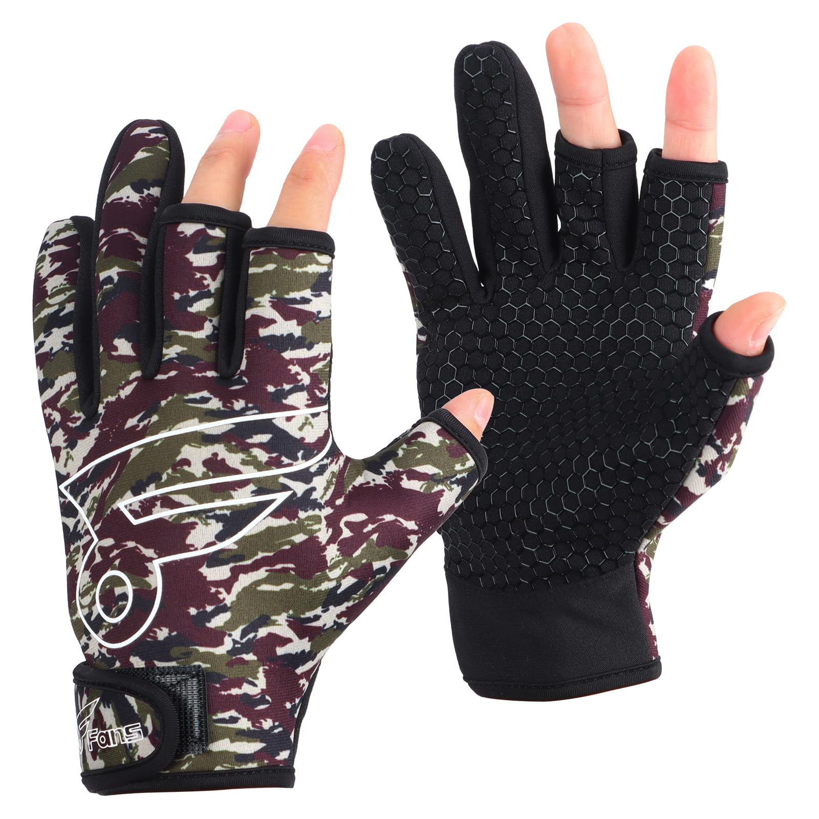 Women'S Kayak Accessories - 8Fans Fishing Gloves - Finger Openness