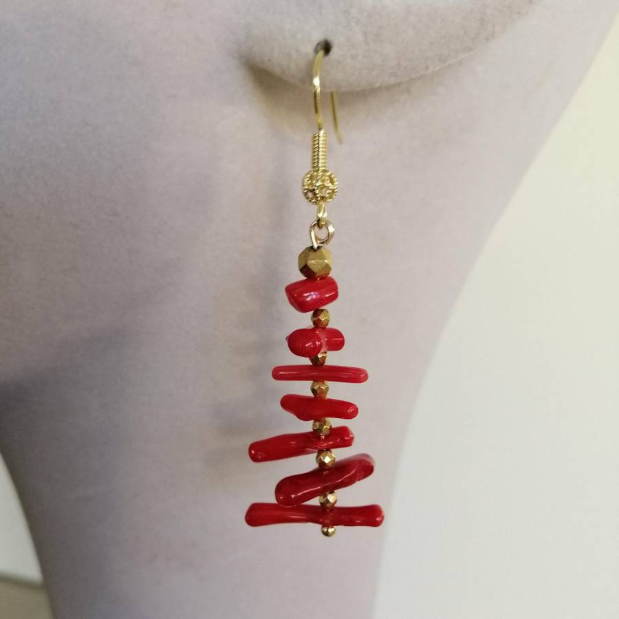 Women Irregular Branch Red Cor - Tassel Earrings Boho ulasan dan harga