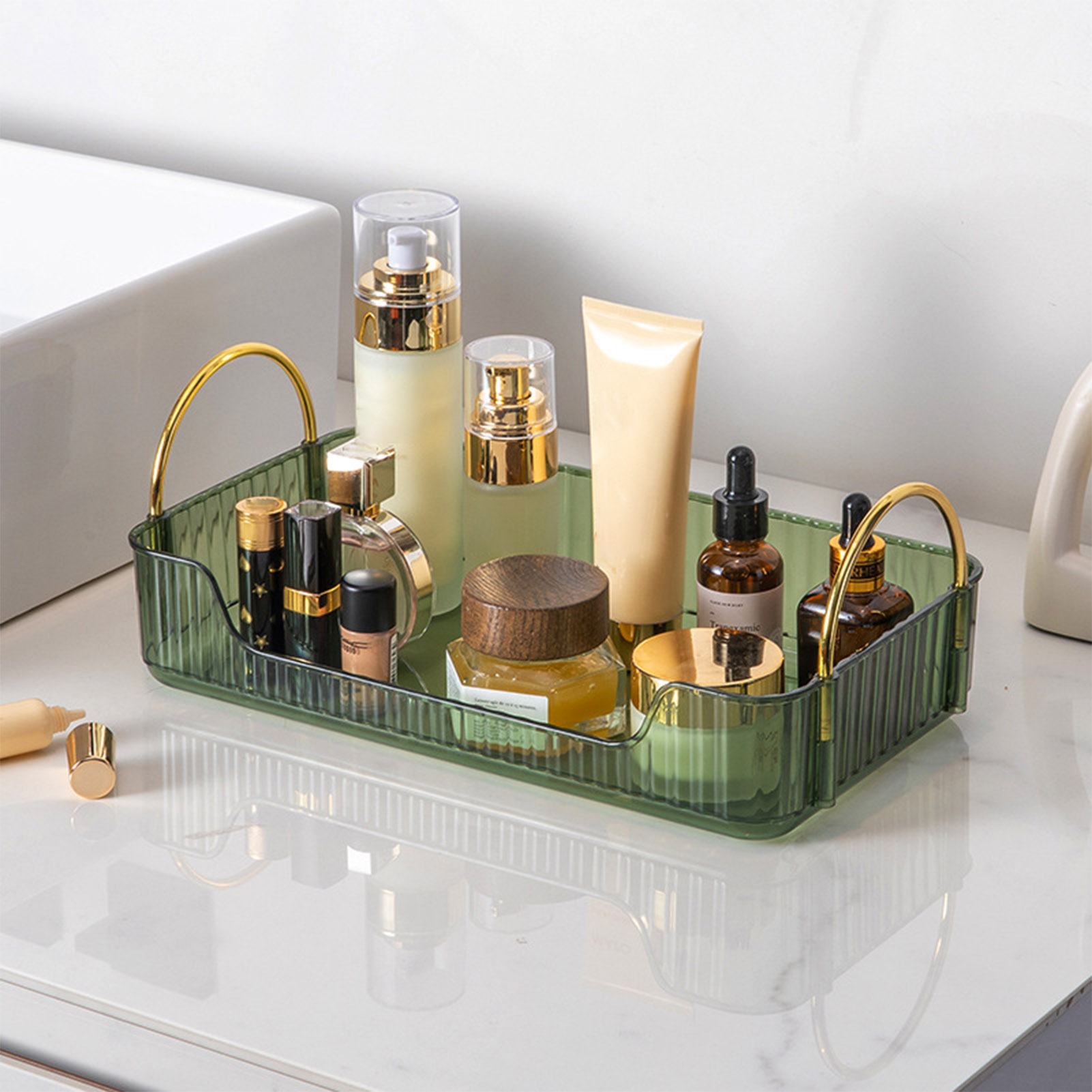 Bathroom Organizer Rack Light  - Women'S Vanity Accessories ulasan dan harga
