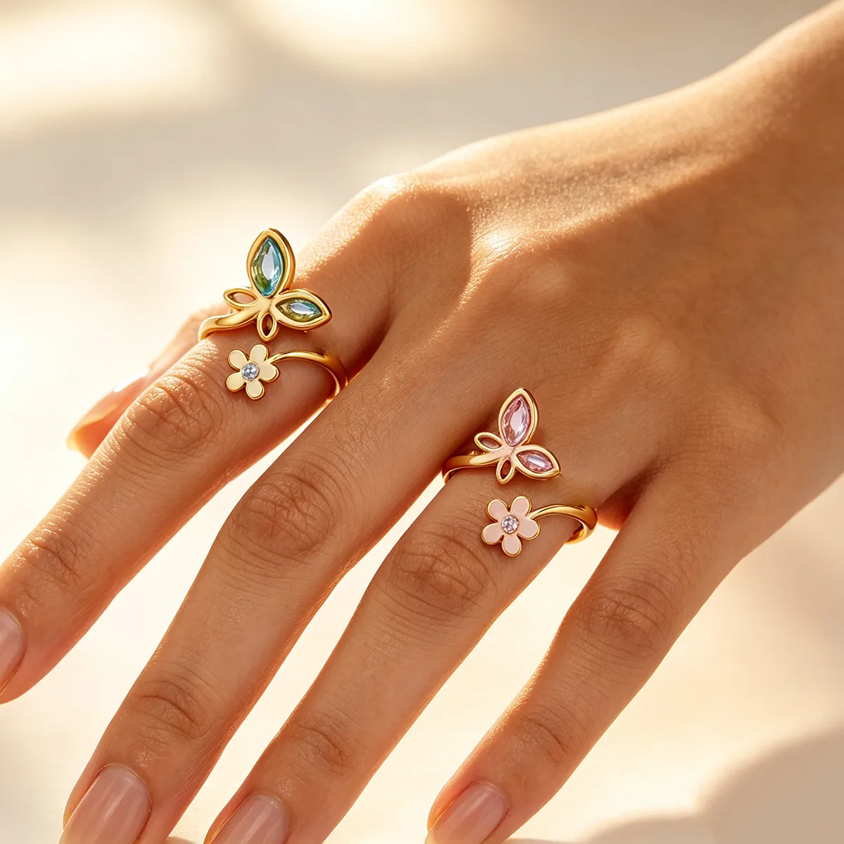 Adjustable Flower Rings for Wo - Women'S Accessories Trends 2026 ulasan dan harga