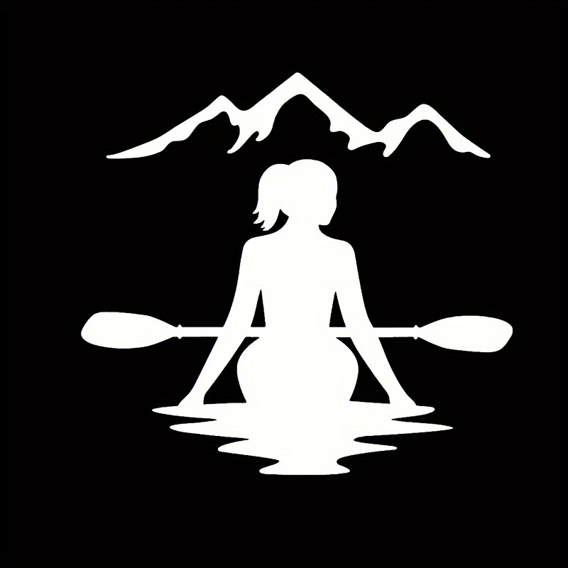 1pc Women Kayaker Car Sticker  - Women'S Kayak Accessories ulasan dan harga