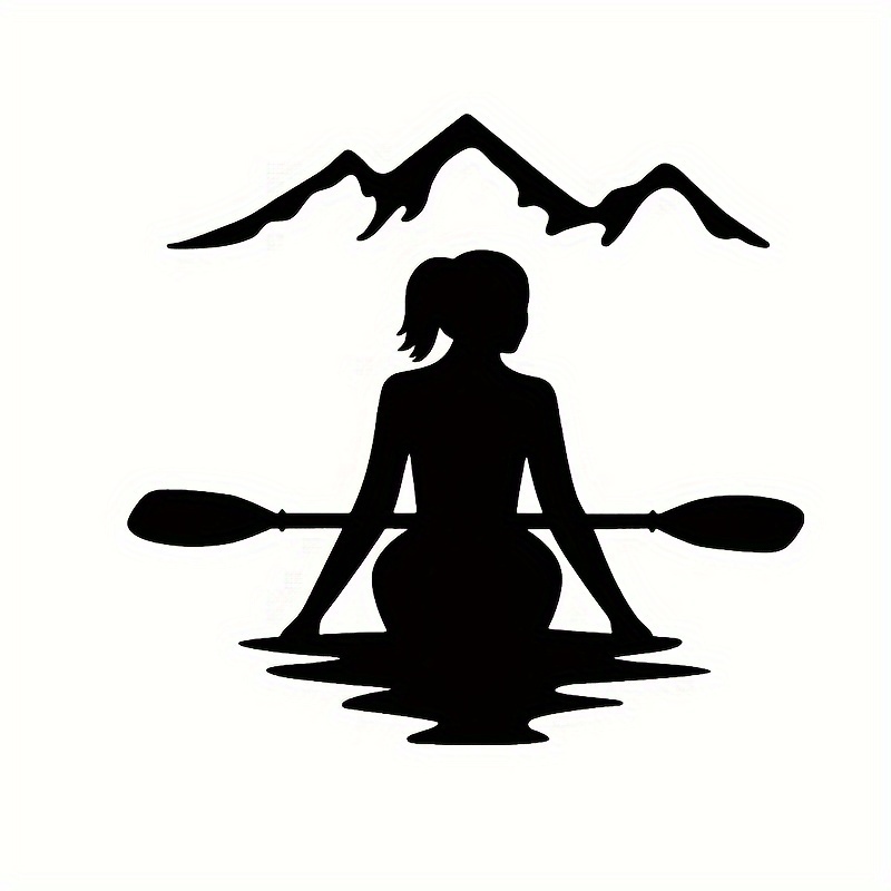 1pc Women Kayaker Car Sticker  - Women'S Kayak Accessories ulasan dan harga