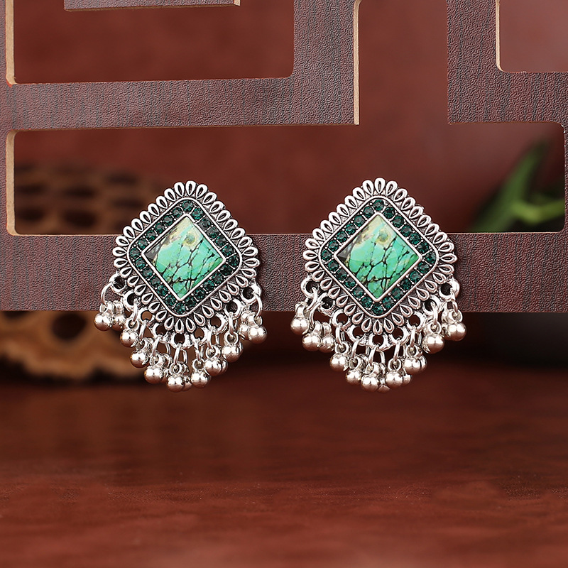 Vintage Ethnic Silver Color Sq - Tassel Earrings Boho ulasan dan harga