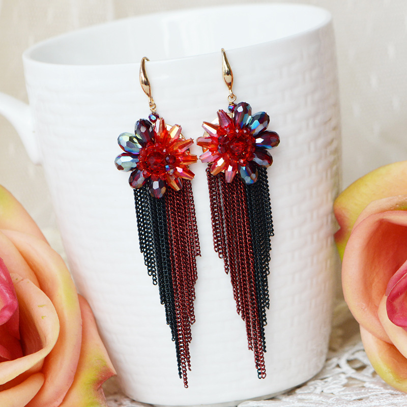 Rice bead earrings Tassels Cry - Tassel Earrings Boho ulasan dan harga