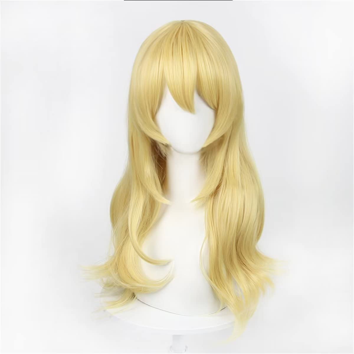 60cm Long Yellow Blonde Loose  - Women'S Yellow Accessories ulasan dan harga