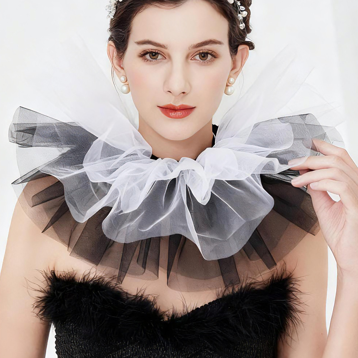 Fashion Tulle Ruffle Collar Fo - Women'S Accessories Louis Vuitton ulasan dan harga
