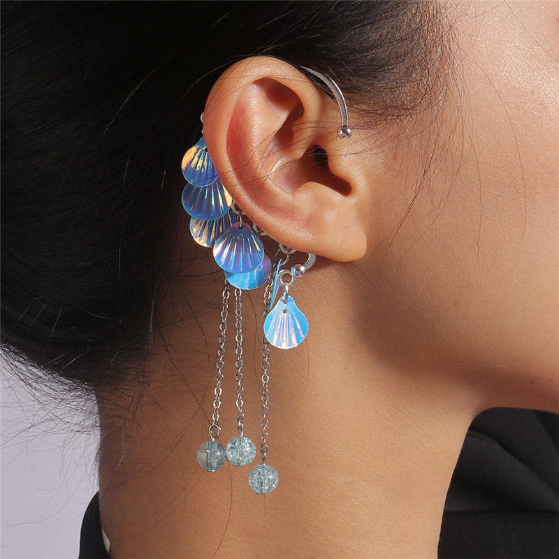 Aihua New Boho Pearl Starfish  - Tassel Earrings Boho ulasan dan harga