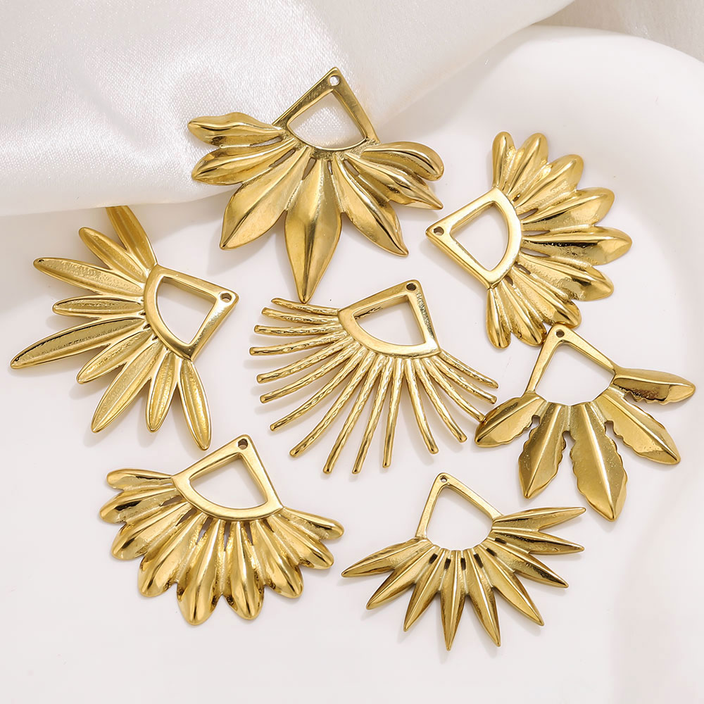 2pcs Stainless Steel Fan Shape - Tassel Earrings Boho ulasan dan harga