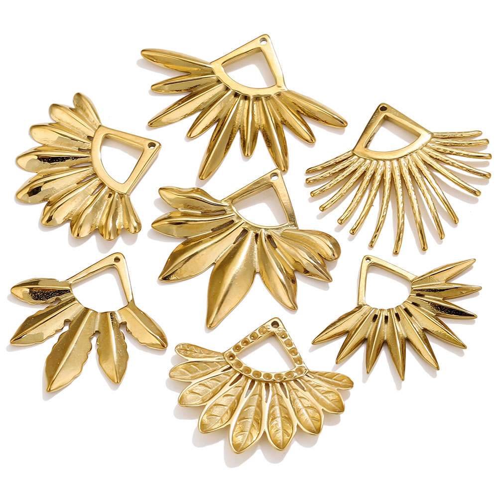 2pcs Stainless Steel Fan Shape - Tassel Earrings Boho ulasan dan harga