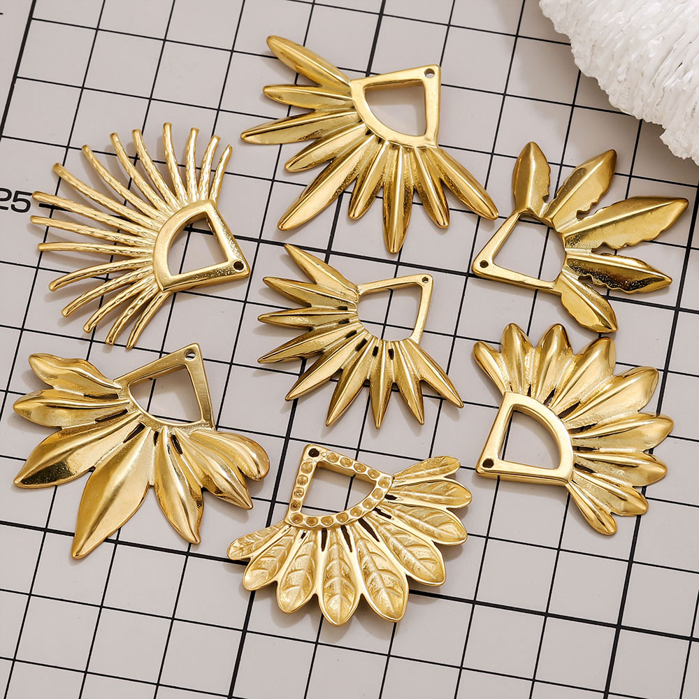 2pcs Stainless Steel Fan Shape - Tassel Earrings Boho ulasan dan harga