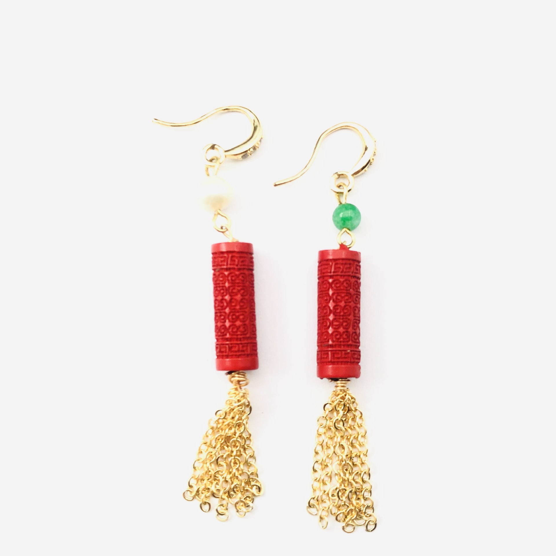 AB cinnabar fringed earrings o - Women'S Accessories Manufacturers ulasan dan harga