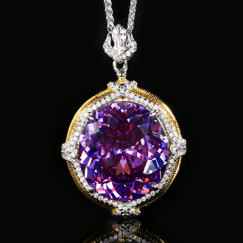 Sparkling 5A Grade Pendant Nec - Women'S Yellow Accessories ulasan dan harga