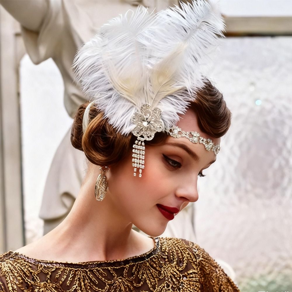Vintage Feather Headband Sequi - Women'S Accessories In The 1920S ulasan dan harga