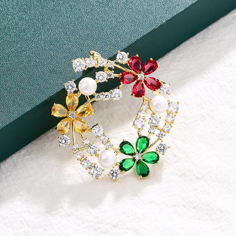 Popular zircon brooch design b - Women'S Accessories Manufacturers ulasan dan harga