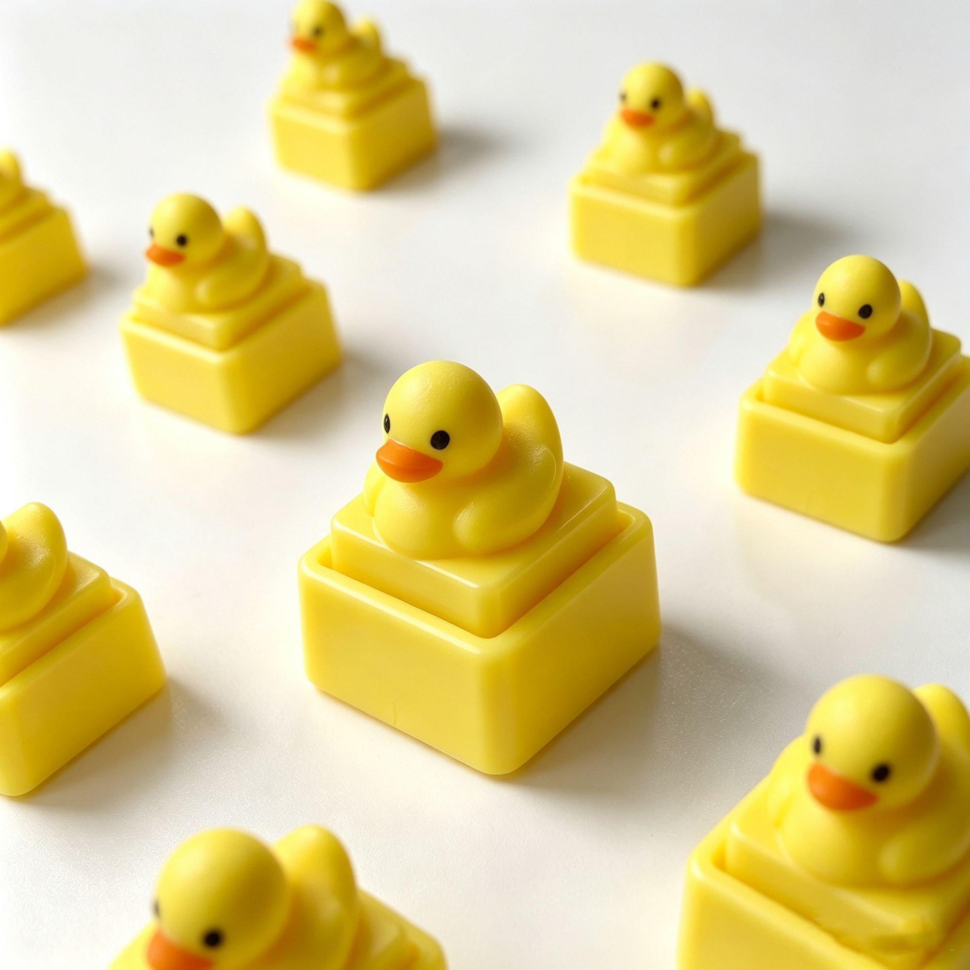 Cute Yellow Duck Press Keychai - Women'S Yellow Accessories ulasan dan harga