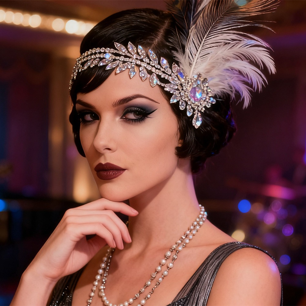 Retro Vintage Feather Headband - Women'S Accessories In The 1920S ulasan dan harga
