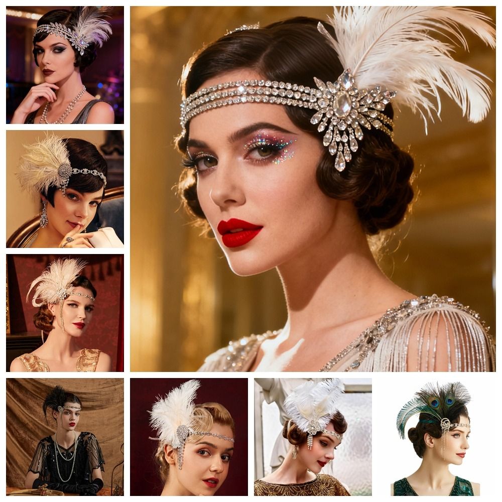Retro Vintage Feather Headband - Women'S Accessories In The 1920S ulasan dan harga
