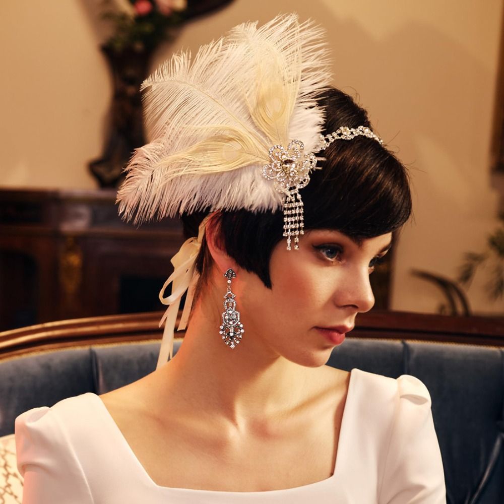 Retro Vintage Feather Headband - Women'S Accessories In The 1920S ulasan dan harga