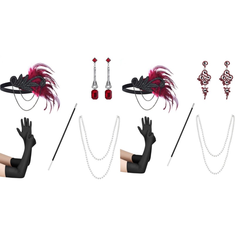 5pcs 1920s Dressed Up Ball Wea - Women'S Accessories In The 1920S ulasan dan harga