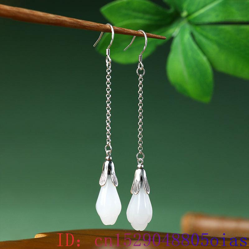 White Real Jade Flower Earring - Women'S Yellow Accessories ulasan dan harga