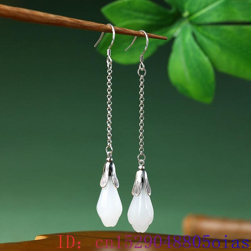 White Real Jade Flower Earring - Women'S Yellow Accessories ulasan dan harga
