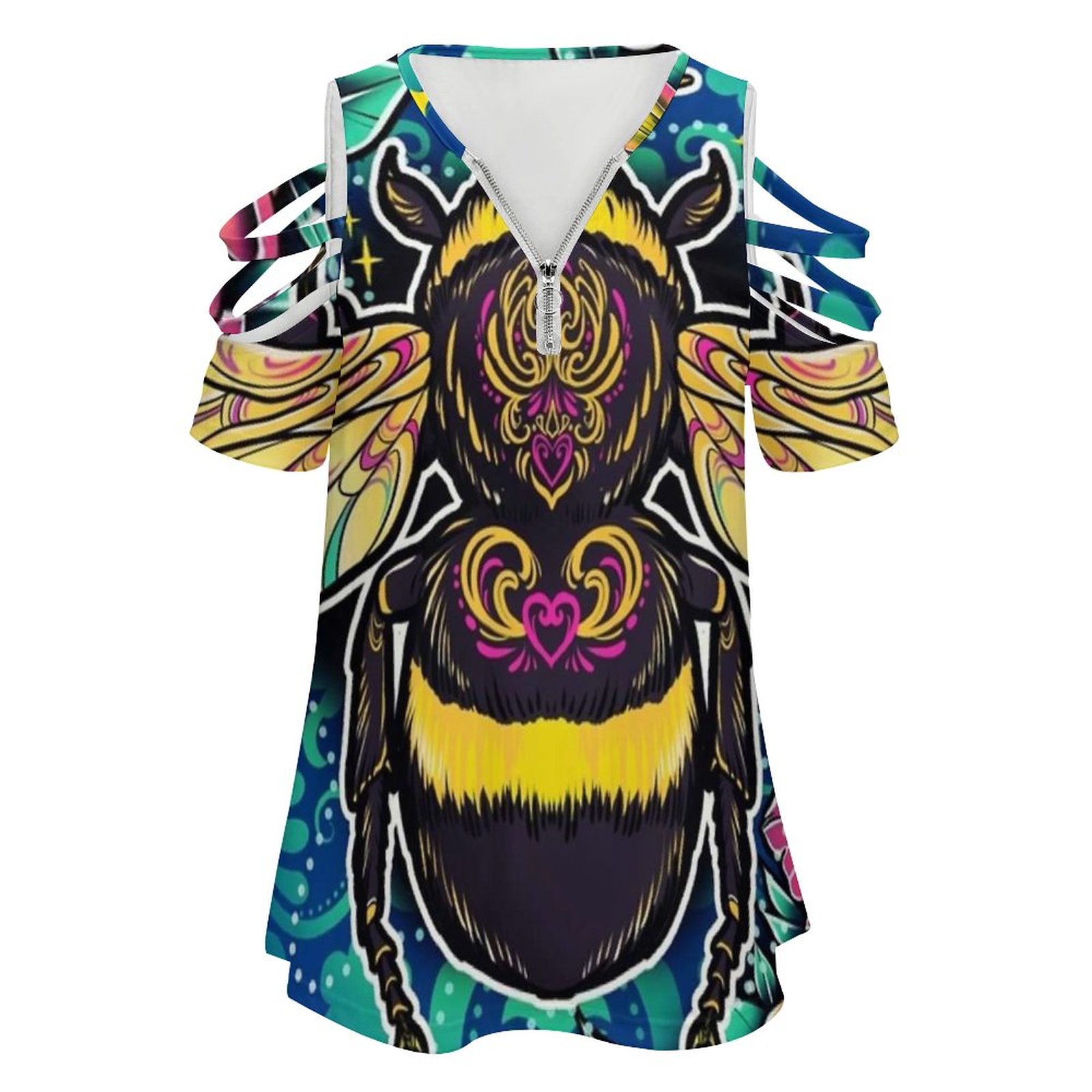 New Fashion Zip Off Shoulder T - Women Accessories Vector ulasan dan harga
