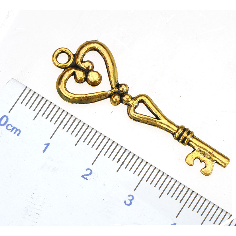 40pcs Gold Keys Charms Pendant - Women'S Accessories Manufacturers ulasan dan harga