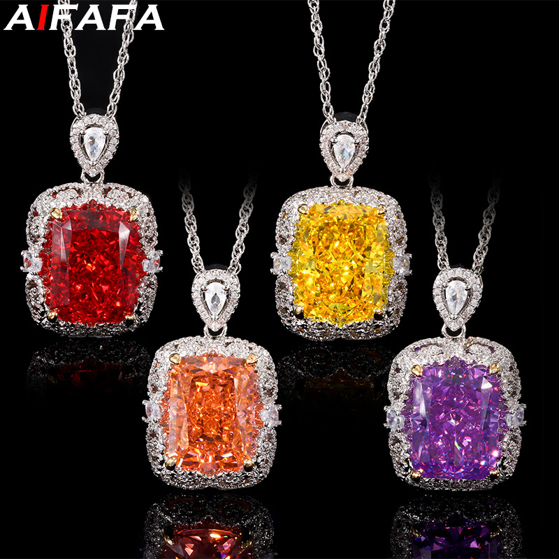 Ice Flowers Cut Pendant Neckla - Women'S Yellow Accessories ulasan dan harga