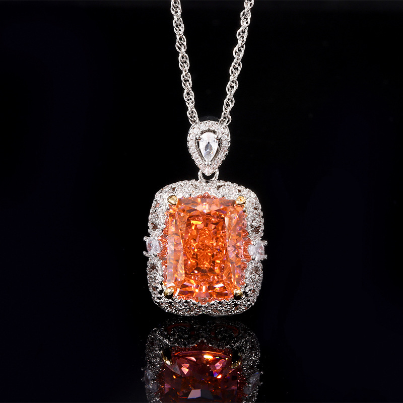 Ice Flowers Cut Pendant Neckla - Women'S Yellow Accessories ulasan dan harga