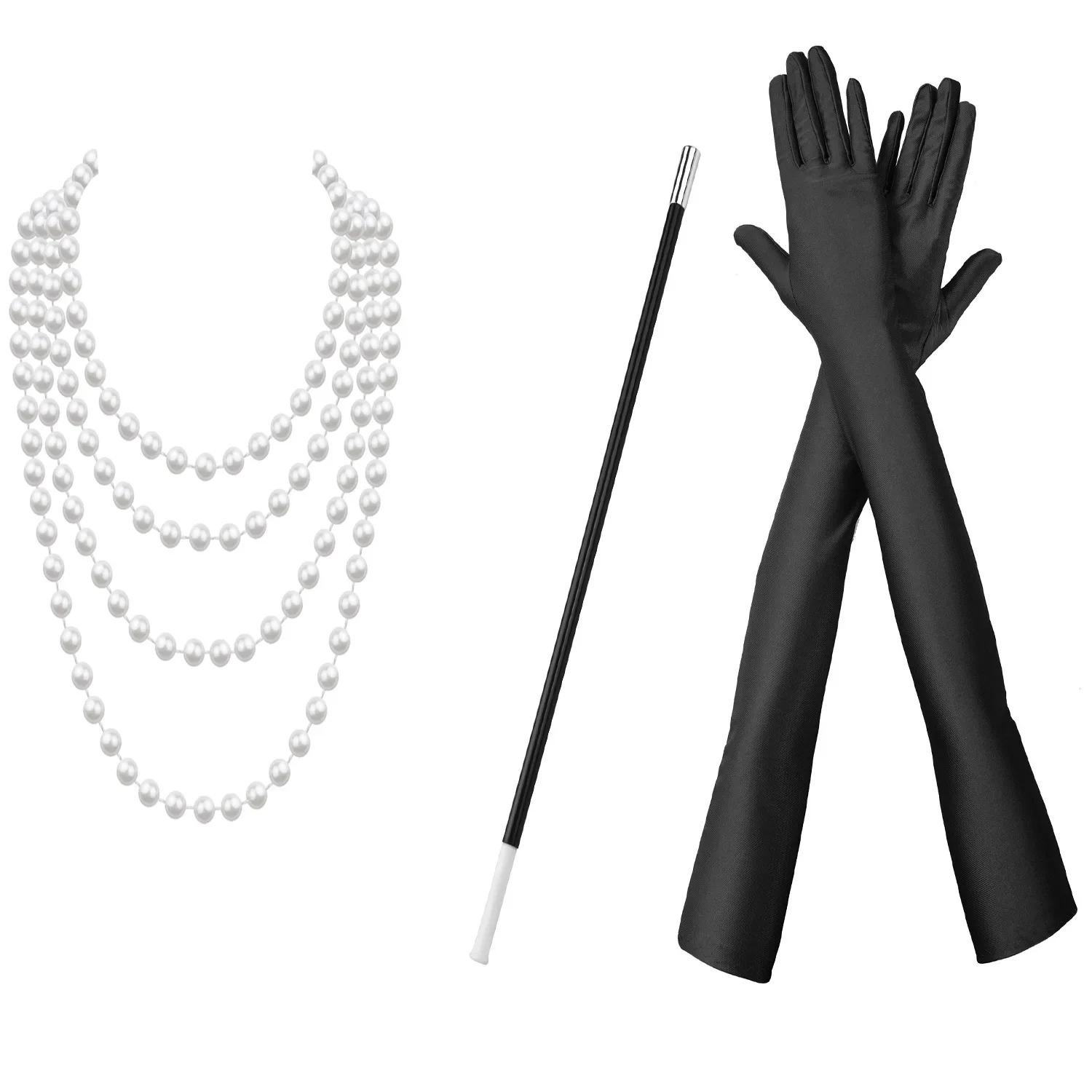 3PCS/set  1920s Flapper Dress  - Women'S Accessories In The 1920S ulasan dan harga