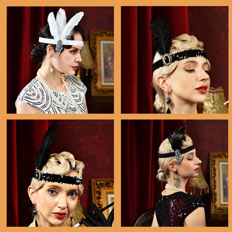 6-48PCS 1920s Flapper Headband - Women'S Accessories In The 1920S ulasan dan harga