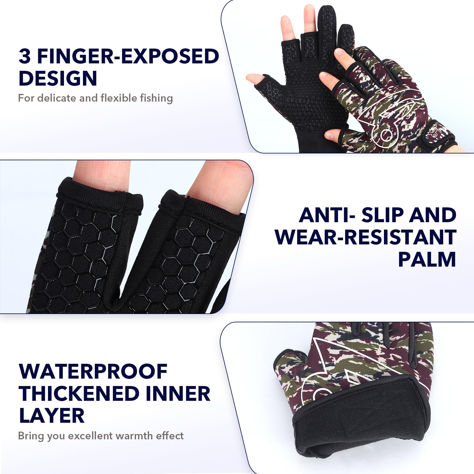 8Fans Fishing Gloves - Finger  - Women'S Kayak Accessories ulasan dan harga