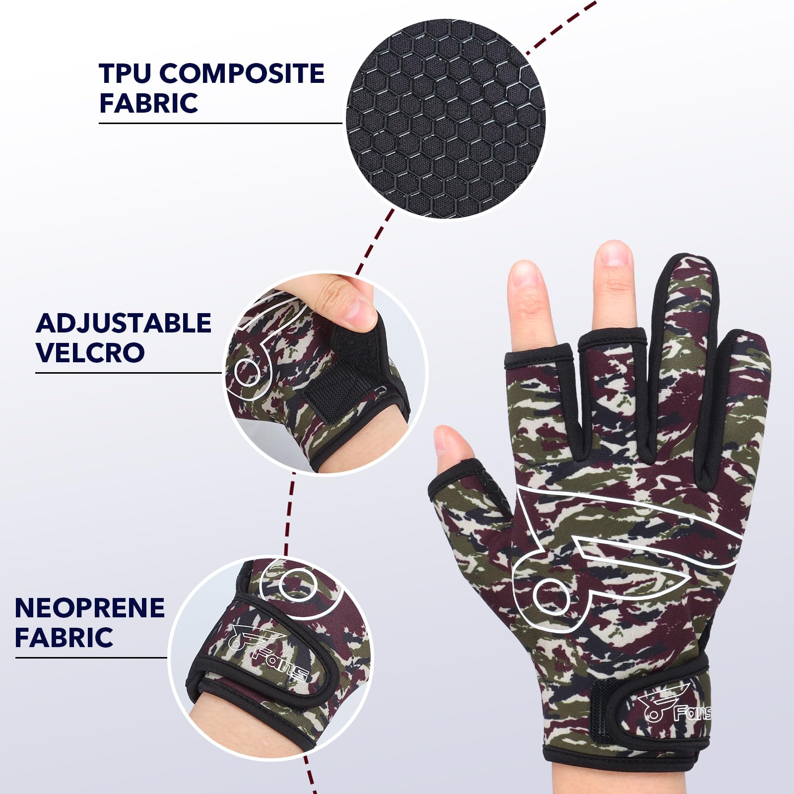 8Fans Fishing Gloves - Finger  - Women'S Kayak Accessories ulasan dan harga