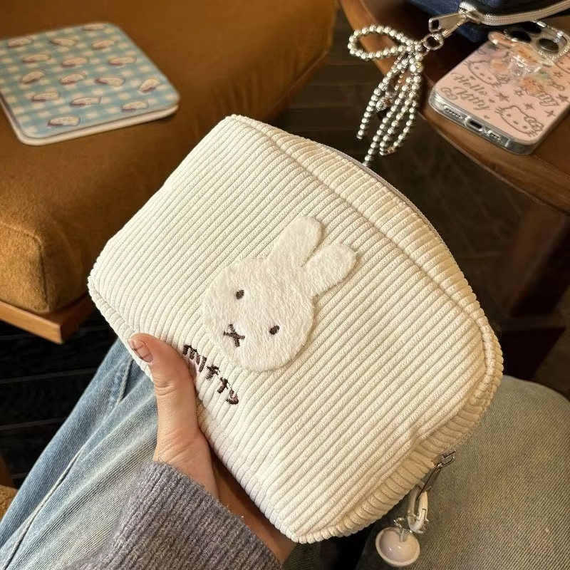 Miffy Kawaii Corduroy Cosmetic - Women'S Vanity Accessories ulasan dan harga