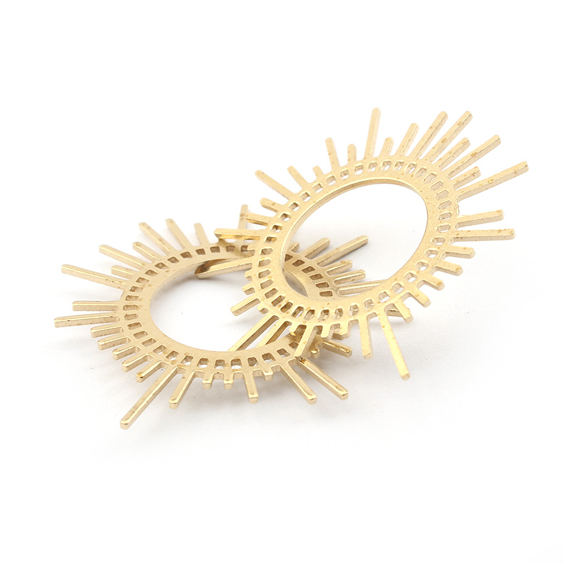 5pcs/lot Raw Brass Sun Burst C - Tassel Earrings Boho ulasan dan harga
