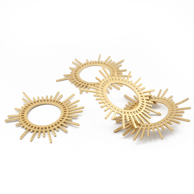 5pcs/lot Raw Brass Sun Burst C - Tassel Earrings Boho ulasan dan harga
