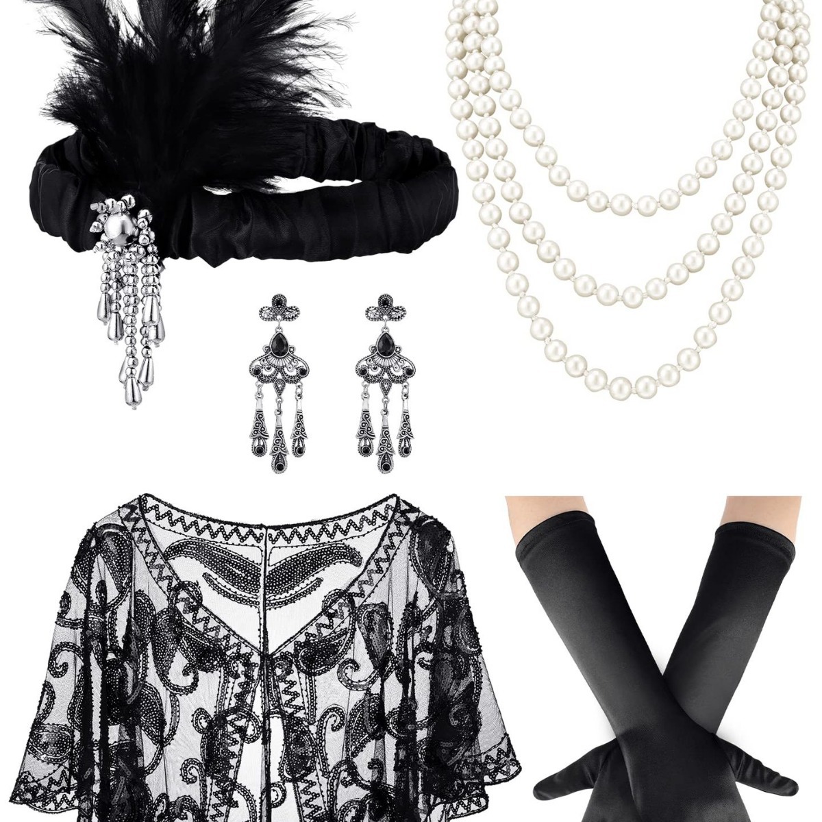 1920s Gatsby Party Wedding  Fe - Women'S Accessories In The 1920S ulasan dan harga