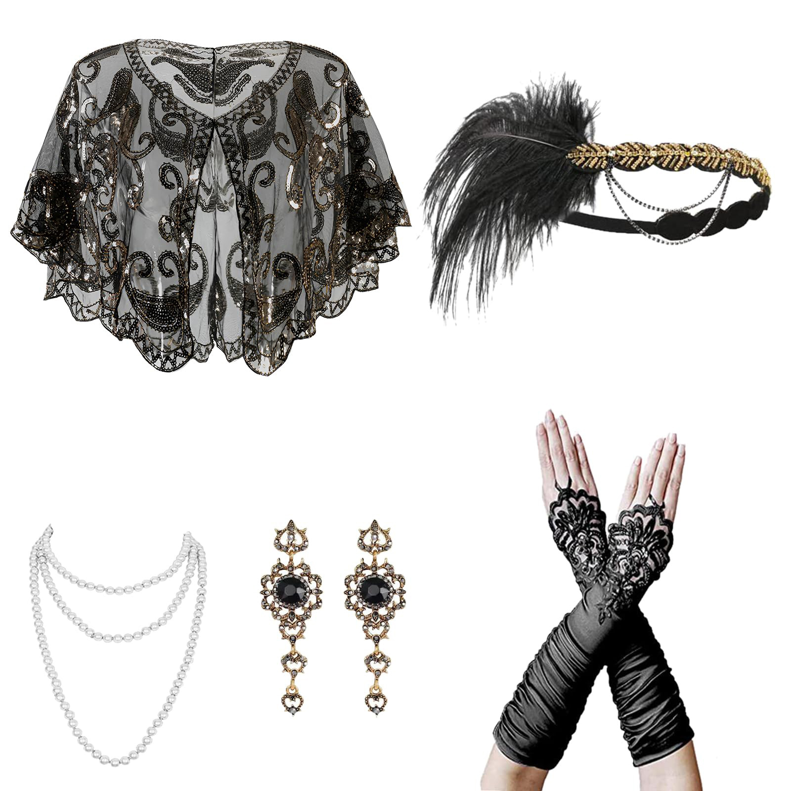 1920s Gatsby Party Wedding  Fe - Women'S Accessories In The 1920S ulasan dan harga