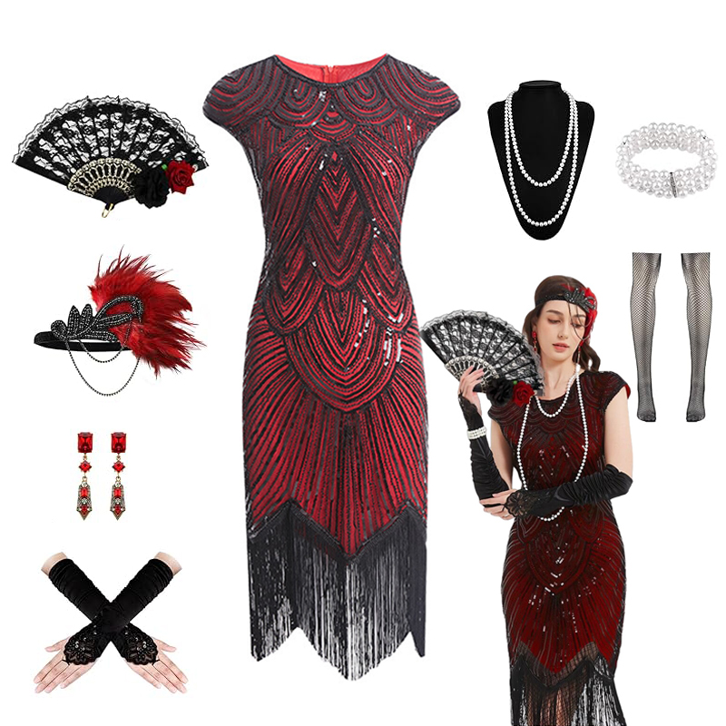 1920s Dresses for Women Flappe - Women'S Accessories In The 1920S ulasan dan harga