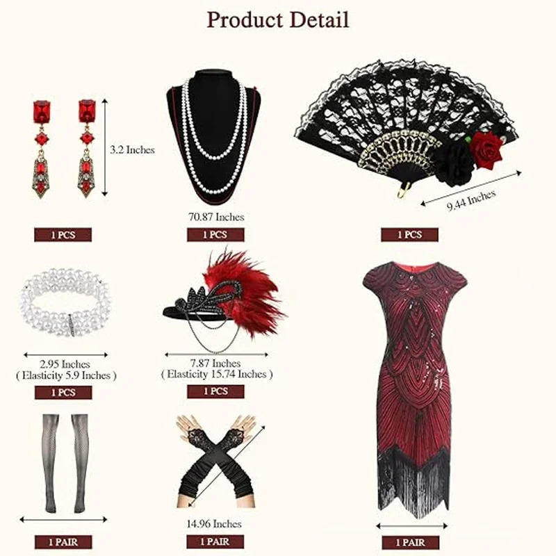 1920s Dresses for Women Flappe - Women'S Accessories In The 1920S ulasan dan harga